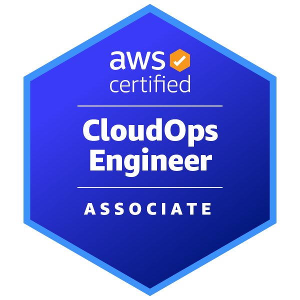 AWS Certified CloudOps Engineer - Associate badge