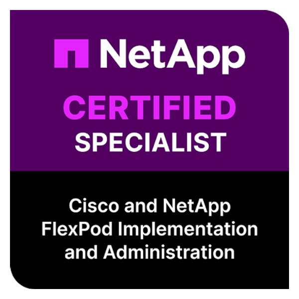 Cisco and NetApp Certified FlexPod Implementation and Administration Specialist badge