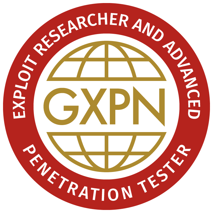 GIAC Exploit Researcher and Advanced Penetration Tester badge