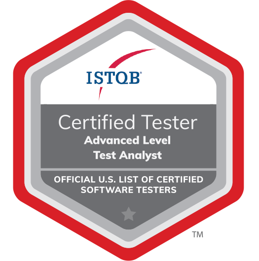 Certified Tester Advanced Level Test Analyst badge
