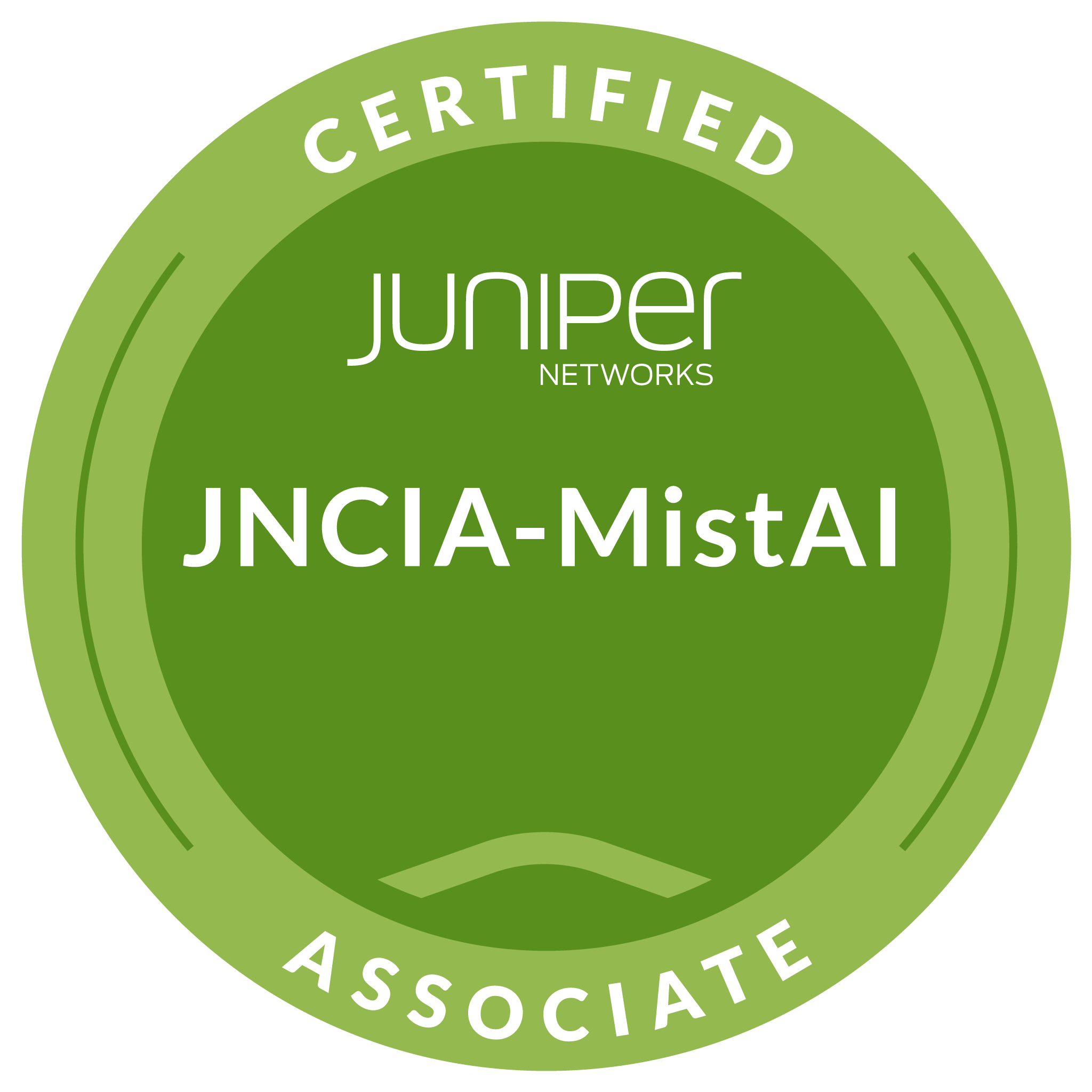 Juniper Networks Certified Associate, Mist AI badge