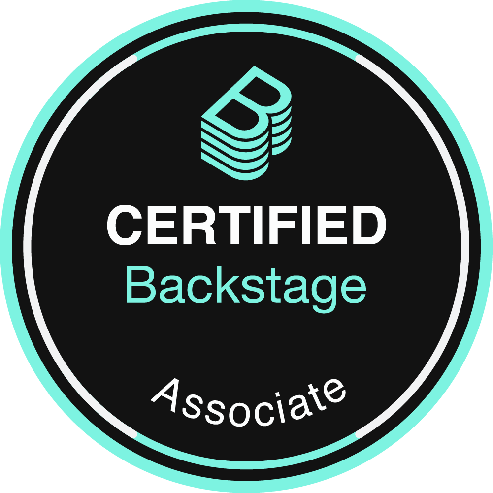 Certified Backstage Associate (CBA) badge