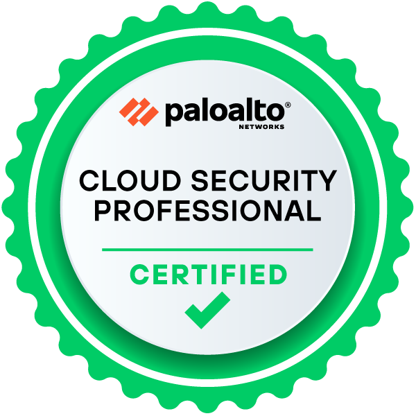 Palo Alto Networks Certified Cloud Security Professional badge