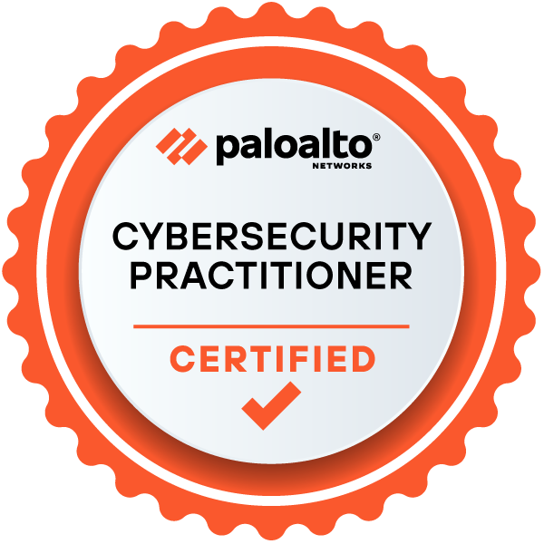 Palo Alto Networks Certified Cybersecurity Practitioner badge