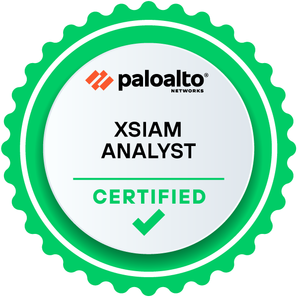 Palo Alto Networks Certified XSIAM Analyst badge