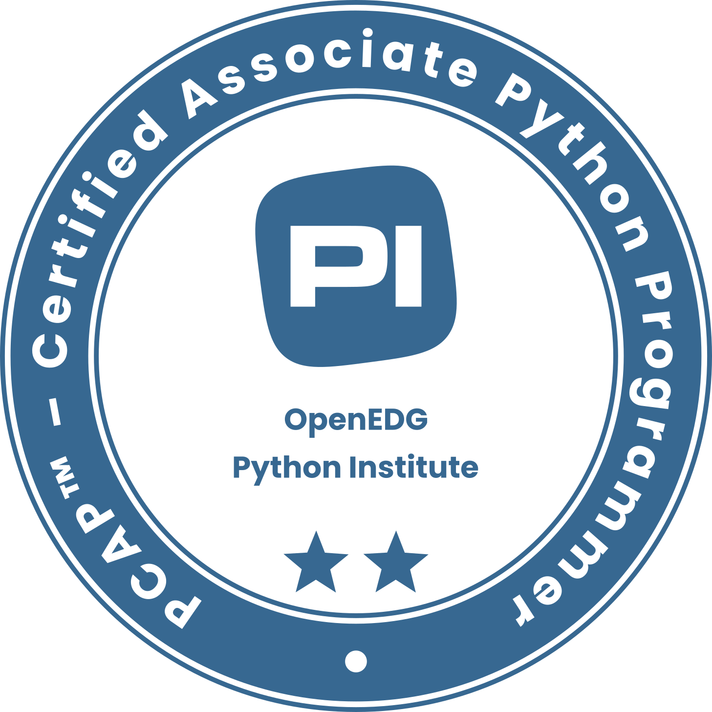 Python Institute PCAP - Certified Associate Python Programmer badge