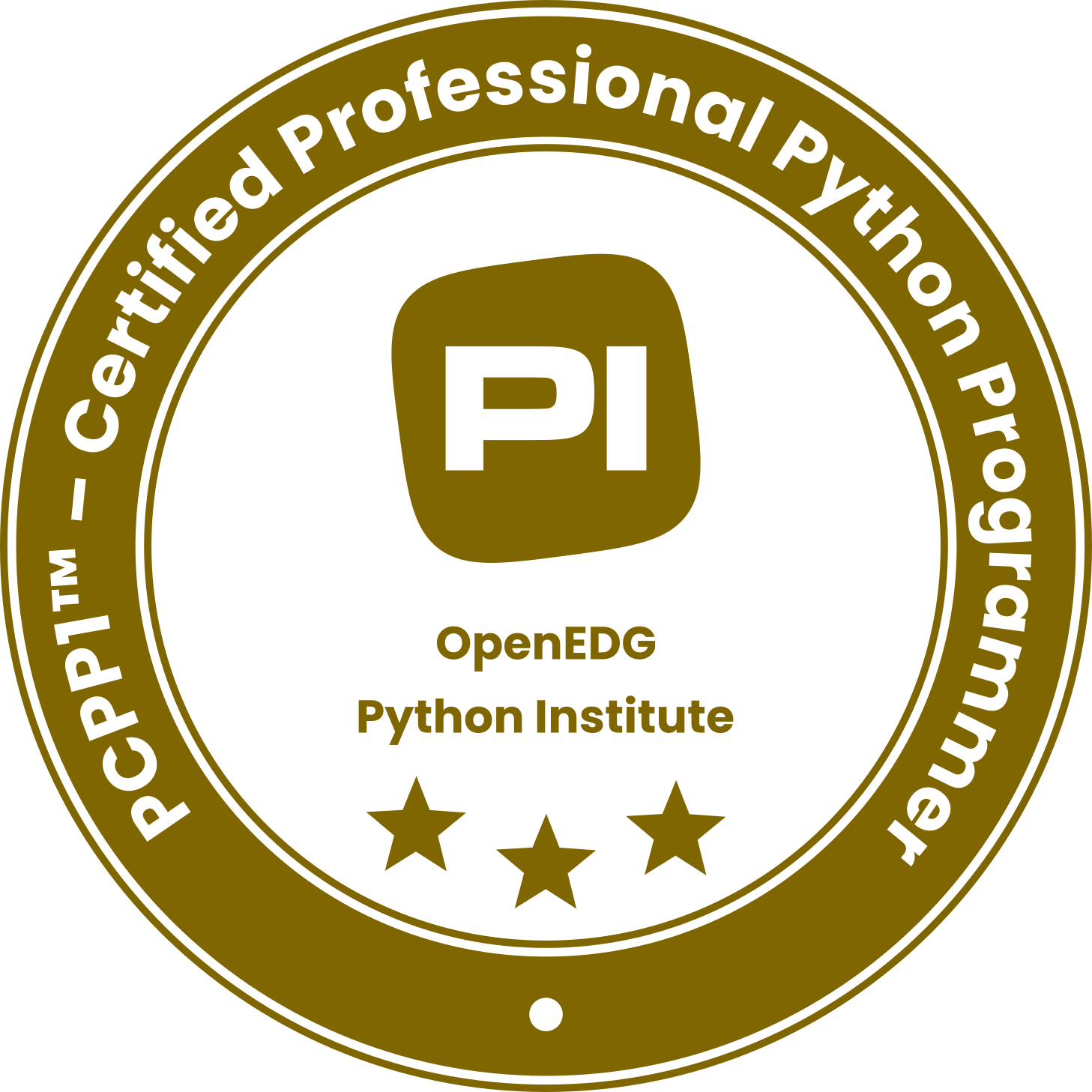 Python Institute PCPP1 - Certified Professional Python Programmer 1 badge