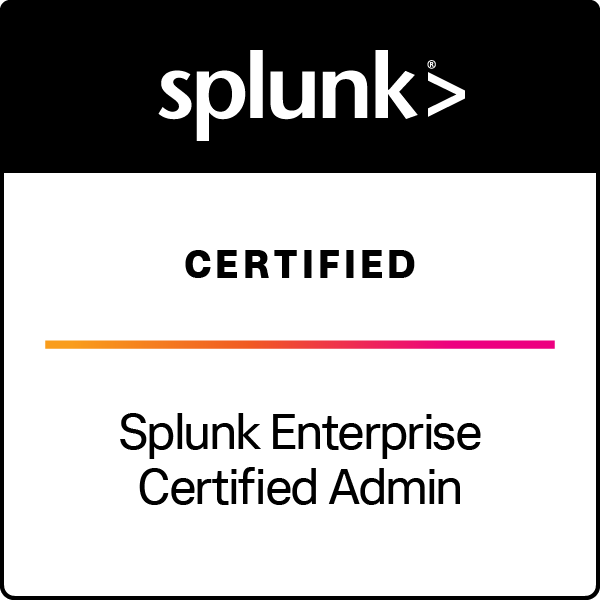 Splunk Enterprise Certified Admin badge